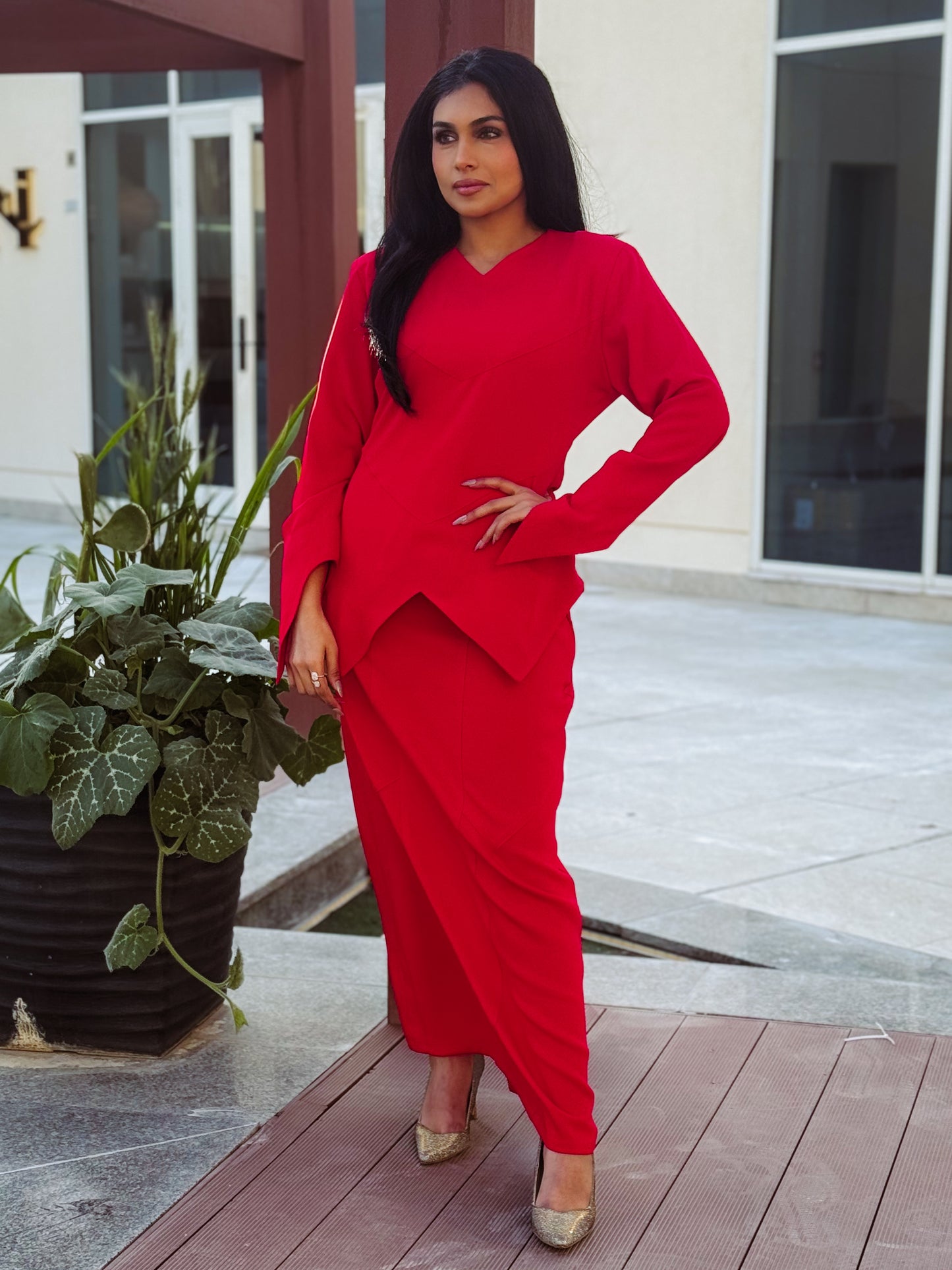 red triangle suit
