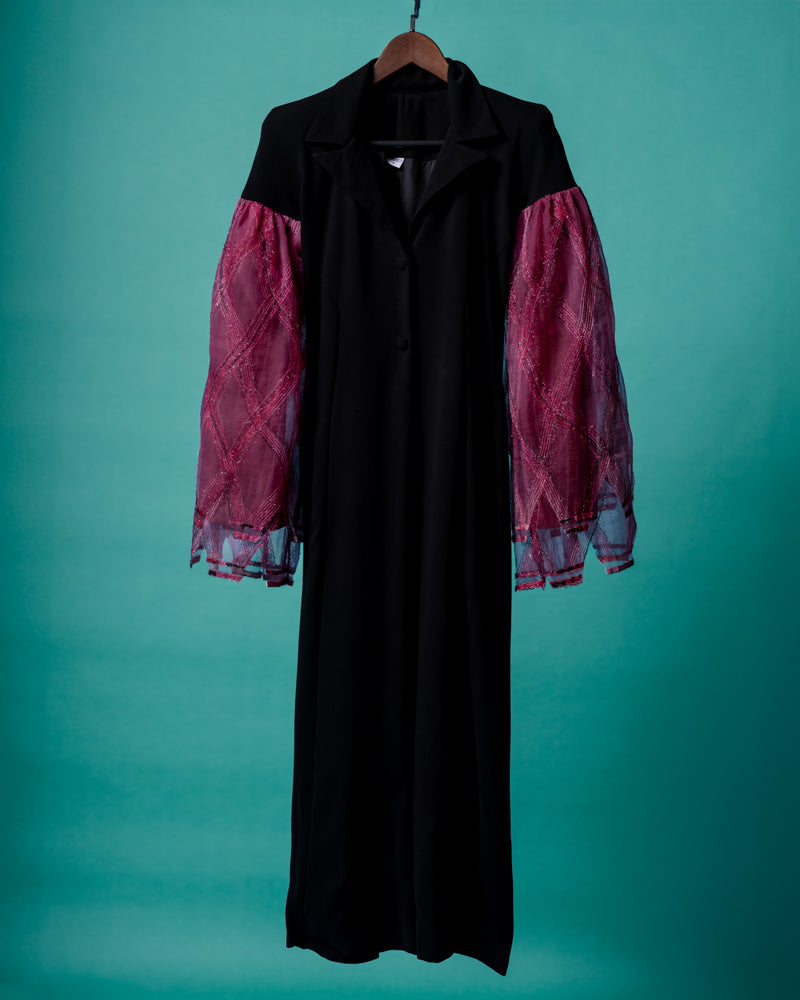 Elegant long jacket - purple