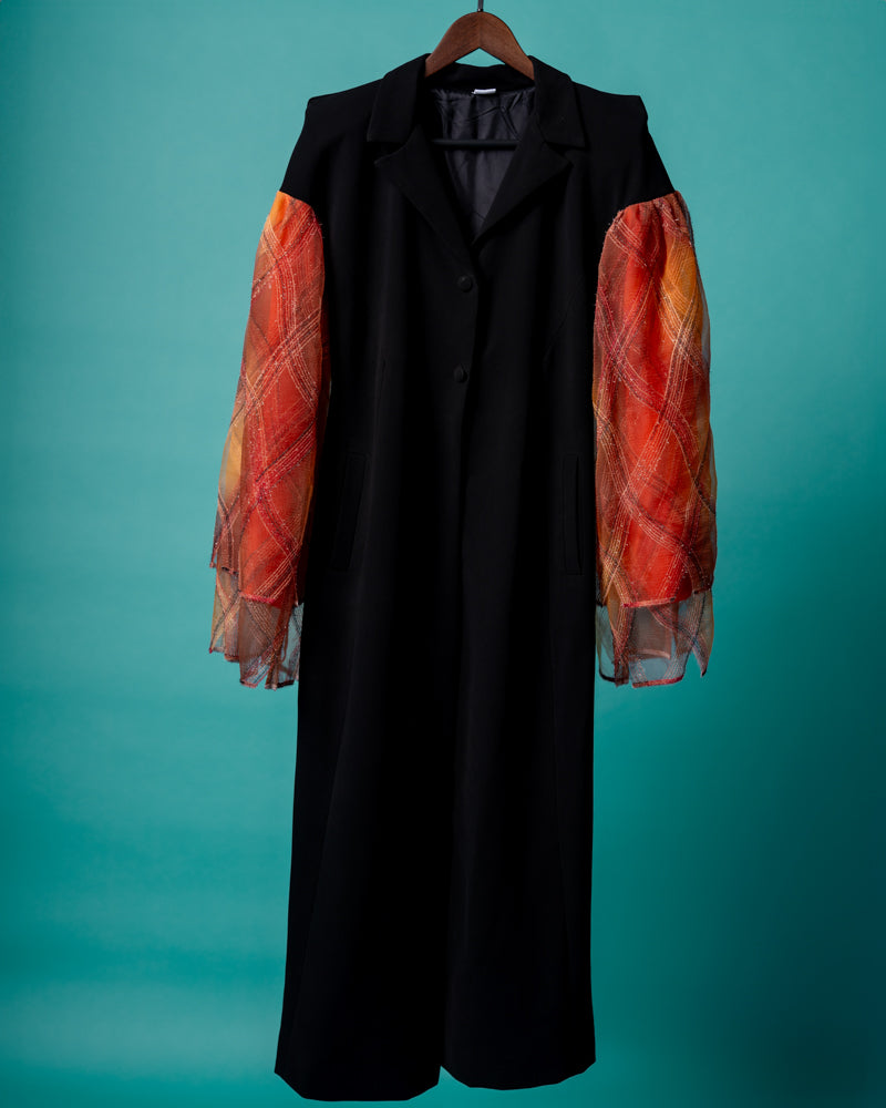 Elegant long jacket - orange